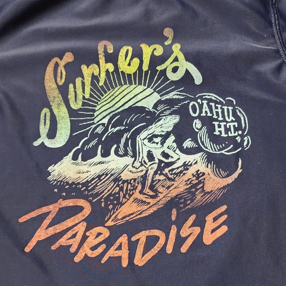 Cherokee "Surfer's Paradise" Swim Rashguard Shirt Size Small 6-7 - Picture 7 of 11